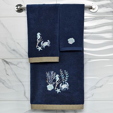 Linum Home Textiles Turkish Cotton Aaron 2-piece Embellished Bath Towel Set