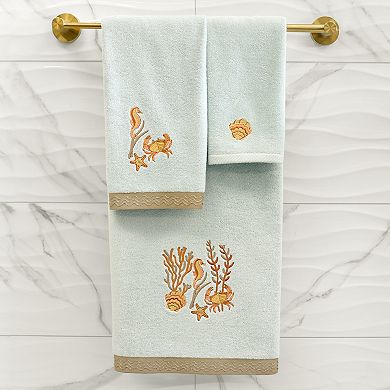 Linum Home Textiles Turkish Cotton Aaron 2-piece Embellished Hand Towel Set