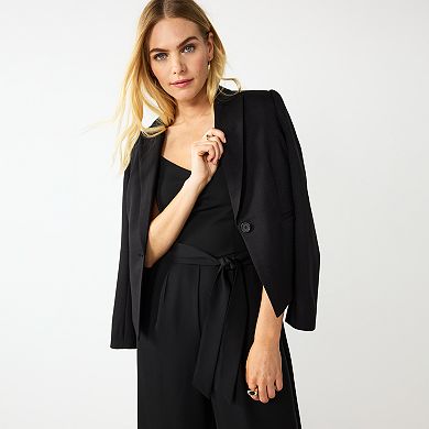 Women's Nine West Cropped Angled Blazer