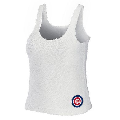 Women's WEAR by Erin Andrews Cream Chicago Cubs Cozy Lounge Tank Top & Pants Set