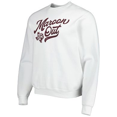 Men's White Texas A&M Aggies 2022 Maroon Out Stripe the Stands Pullover Sweatshirt