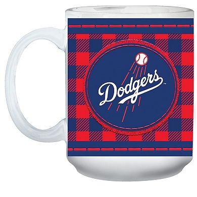 Los Angeles Dodgers 15oz. Buffalo Plaid Father's Day Mug