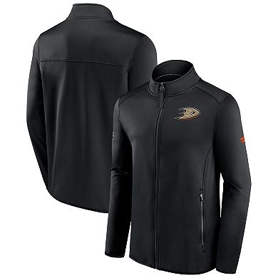 Men's Fanatics Branded Black Anaheim Ducks Authentic Pro Rink Fleece Full-Zip Jacket