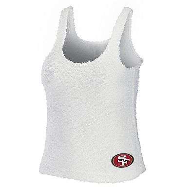 Women's WEAR by Erin Andrews Cream San Francisco 49ers Plus Size Cozy Scoop Neck Tank Top & Pants Set
