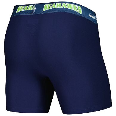 Men's Concepts Sport College Navy/Neon Green Seattle Seahawks 2-Pack Boxer Briefs Set