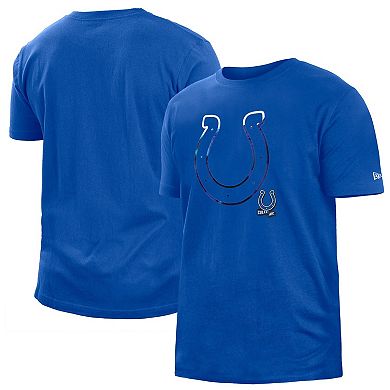 Men's New Era Blue Indianapolis Colts 2022 Sideline Ink Dye T-Shirt