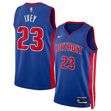 Unisex Nike Jaden Ivey Blue Detroit Pistons 2022 NBA Draft First Round Pick Swingman Jersey - Icon Edition