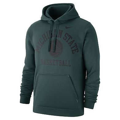 Men's Nike Green Michigan State Spartans Basketball Club Fleece Pullover Hoodie