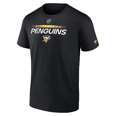 Men's Fanatics Branded Black Pittsburgh Penguins Authentic Pro Team Core Collection Prime T-Shirt