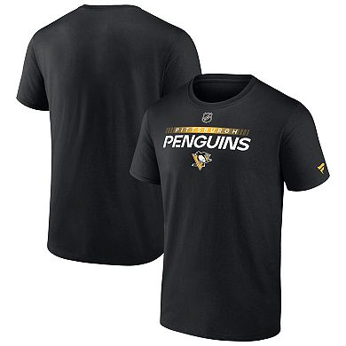 Men's Fanatics Branded Black Pittsburgh Penguins Authentic Pro Team Core Collection Prime T-Shirt