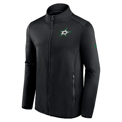 Men's Fanatics Branded Black Dallas Stars Authentic Pro Rink Fleece Full-Zip Jacket