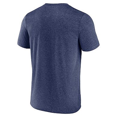 Men's Fanatics Branded Heathered Deep Sea Blue Seattle Kraken Prodigy Performance T-Shirt
