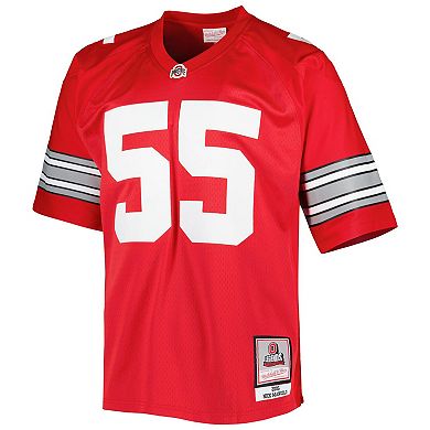 Men's Mitchell & Ness Nick Mangold Scarlet Ohio State Buckeyes Authentic Jersey