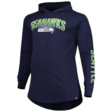 Men's Fanatics Branded College Navy Seattle Seahawks Big & Tall Front Runner Pullover Hoodie