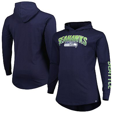 Men's Fanatics Branded College Navy Seattle Seahawks Big & Tall Front Runner Pullover Hoodie