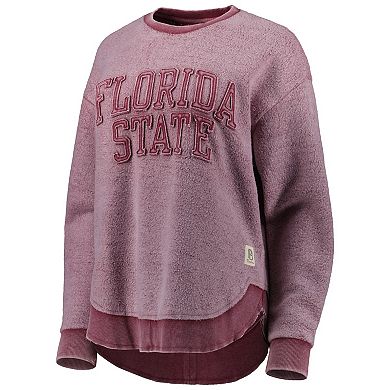 Women's Pressbox Garnet Florida State Seminoles Ponchoville Pullover Sweatshirt