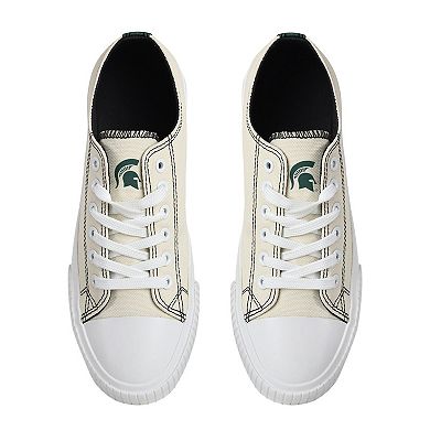 Women's FOCO Cream Michigan State Spartans Low Top Canvas Shoes