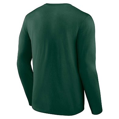 Men's Fanatics Branded Green Minnesota Wild Covert Long Sleeve T-Shirt