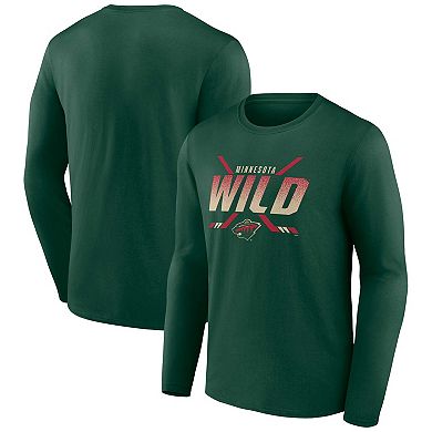 Men's Fanatics Branded Green Minnesota Wild Covert Long Sleeve T-Shirt