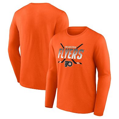 Men's Fanatics Branded Orange Philadelphia Flyers Covert Long Sleeve T-Shirt