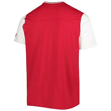 Men's Under Armour Red/White Wisconsin Badgers Iconic Block T-Shirt