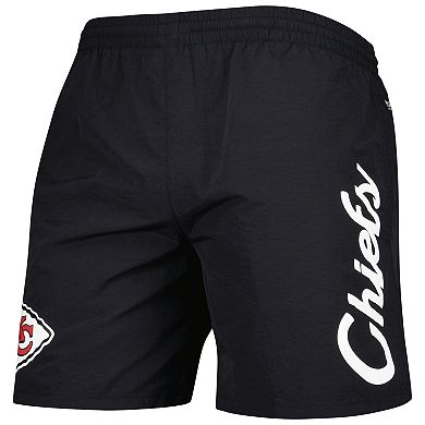 Men's Mitchell & Ness Black Kansas City Chiefs Team Essentials Nylon Shorts