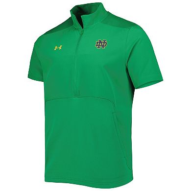 Men's Under Armour Green Notre Dame Fighting Irish Motivate 2.0 Half-Zip Jacket