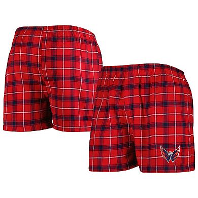 Men's Concepts Sport Red/Navy Washington Capitals Ledger Flannel Boxers