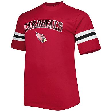 Men's Cardinal Arizona Cardinals Arm Stripe T-Shirt