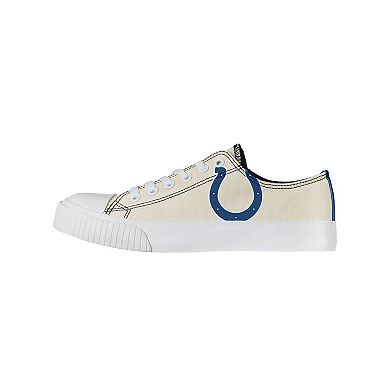 Women's FOCO Cream Indianapolis Colts Low Top Canvas Shoes