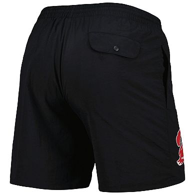 Men's Mitchell & Ness Black Tampa Bay Buccaneers Team Essentials Nylon Shorts