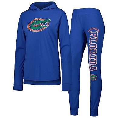 Women's Concepts Sport Royal Florida Gators Long Sleeve Hoodie T-Shirt & Pants Sleep Set