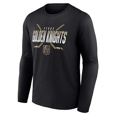 Men's Fanatics Branded Black Vegas Golden Knights Covert Long Sleeve T-Shirt