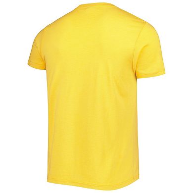 Men's Homage Aaron Donald Gold Los Angeles Rams Caricature Player Tri-Blend T-Shirt