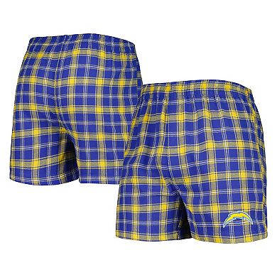 Men's Concepts Sport Powder Blue/Gold Los Angeles Chargers Ledger Flannel Boxers