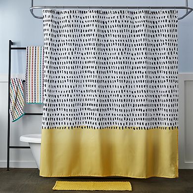 SKL Home Dotty Waves Shower Curtain & Storage Bin Set