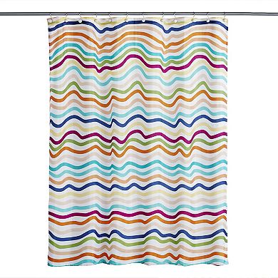 SKL Home Making Waves Shower Curtain & Good Vibes Soap Pump 2-piece Set