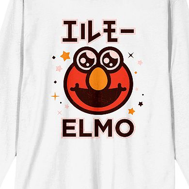 Men's Sesame Street Elmo Kanji Long Sleeve Tee