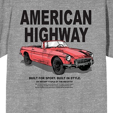 Men's Car Fanatic Red Vintage Car Tee