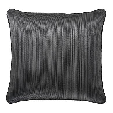 Five Queens Court Darwin Charcoal 18" Square Decorative Throw Pillow