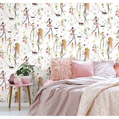 RoomMates Fun Chic Peel & Stick Wallpaper