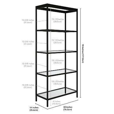 Finley & Sloane Alexis Wide Rectangular 4-Shelf Bookcase