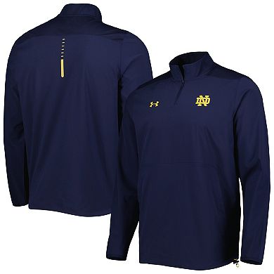 Men's Under Armour Navy Notre Dame Fighting Irish Motivate 2.0 Quarter-Zip Performance Jacket