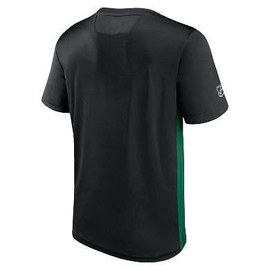 Men's Fanatics Branded Black/Kelly Green Dallas Stars Authentic Pro Rink Tech T-Shirt