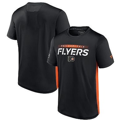 Men's Fanatics Branded Black/Orange Philadelphia Flyers Authentic Pro Rink Tech T-Shirt