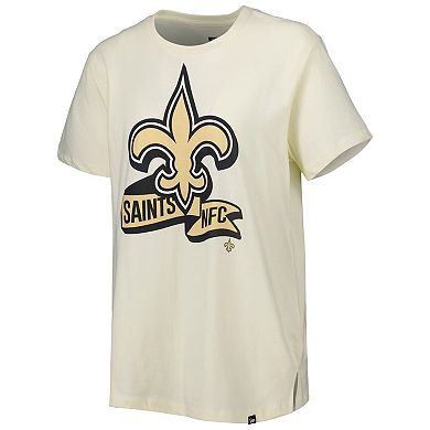 Women's New Era Cream New Orleans Saints Chrome Sideline T-Shirt