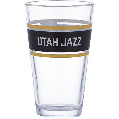 Utah Jazz 16oz. Stripe Pint Glass