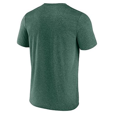 Men's Fanatics Branded Heathered Green Minnesota Wild Prodigy Performance T-Shirt