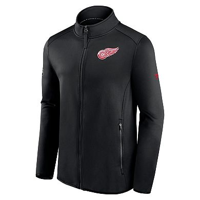 Men's Fanatics Branded Black Detroit Red Wings Authentic Pro Rink Fleece Full-Zip Jacket