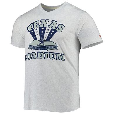 Men's Homage Ash Dallas Cowboys Texas Stadium Tri-Blend T-Shirt